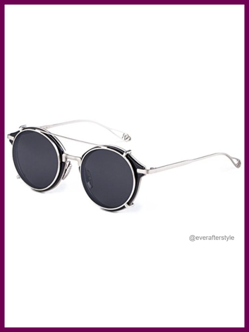 Dollger Round Clip-On Sunglasses Steampunk Double Lens UV400